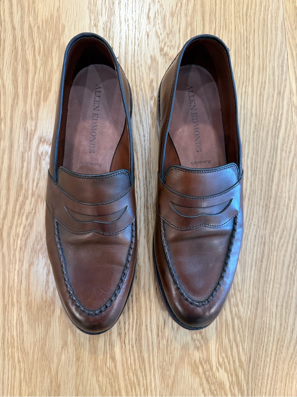 Allen Edmonds - Randolph Brown Leather Penny Loafers
